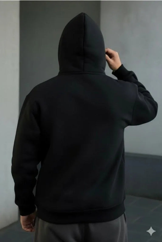 Ninja Black Zipper Hoodie